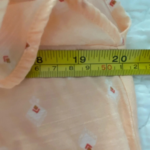 Wonderly Peach Tiered Ruffle Sleeve Blouse Top Shirt Sz Large - Picture 6 of 7